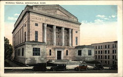 Masonic Temple Springfield, MA Postcard Postcard Postcard