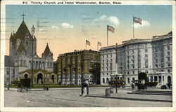 Trinity Church and Hotel Westminster Boston, MA Postcard Postcard Postcard