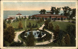 View of Entrance and Station, Bay Shore Park Baltimore, MD Postcard Postcard Postcard