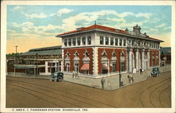 C and EI Passenger Station Evansville, IN Postcard Postcard Postcard