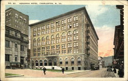 Street View of the Kenawha Hotel Charleston, WV Postcard Postcard Postcard