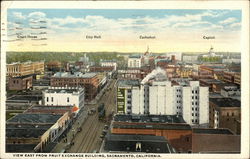 View East From Fruit Exchange Building Sacramento, CA Postcard Postcard Postcard