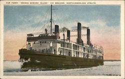 Car Ferry "Prince Edward Island" Ice Breaker Postcard