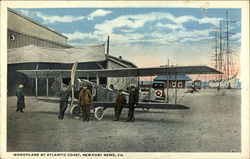 Monoplane at Atlantic Coast Postcard