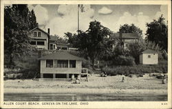 Allen Court Beach Geneva-on-the-Lake, OH Postcard Postcard Postcard