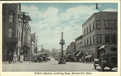 Public Square, Looking East Marysville, OH Postcard Postcard Postcard