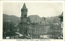 Barbour County Court House Philippi, WV Postcard Postcard Postcard