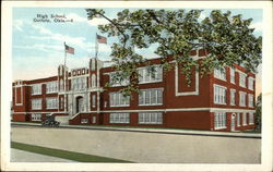 Street View of High School Postcard