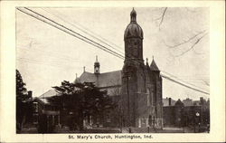 St. Mary's Church Huntington, IN Postcard Postcard Postcard