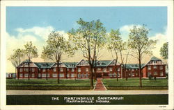 The Martinsville Sanitarium Indiana Postcard Postcard Postcard