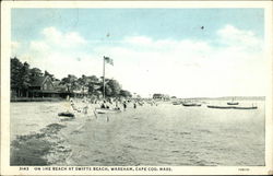 On the Beach at Swifts Beach, Cape Cod Postcard