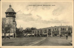 Street View of Coolidge Corner Postcard