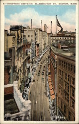 Shopping District, Washington Street Boston, MA Postcard Postcard Postcard