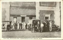 Sick Call, Receiving Ship, Commonwealth Pier Postcard