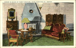 Corner in Salon of Finer Furniture, Paine Furniture Company Postcard