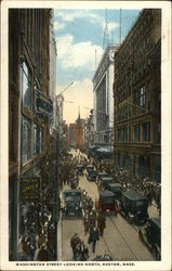 Washington Street, looking North Postcard