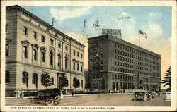 New England Conservatory of Music and YMCA Boston, MA Postcard Postcard Postcard