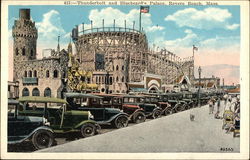 Thunderbolt and Bluebeard's Palace Revere Beach, MA Postcard Postcard Postcard