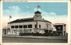 Street View of New Theatre Postcard