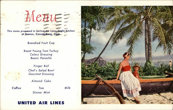 United Menu Outrigger Canoe off Waikik Beach Waikiki Beach Hawaii