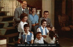 Governor Albert D. Rosellini and Family Postcard