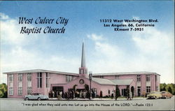 West Culver City Baptist Church Los Angeles, CA Postcard Postcard Postcard