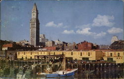 Downtown Skyline and Customs House Tower Postcard