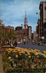Park Street Church from Tremont Street Mall Postcard