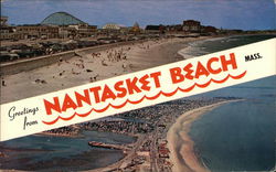 Greetings from Nantasket Beach Massachusetts Postcard Postcard Postcard