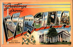 Greetings from Virginia Postcard Postcard Postcard