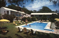 Air conditioned Verandah Rooms - Gardens and Swimming Pool Rosedon, Bermuda Postcard Postcard Postcard