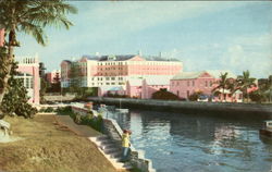 Picturesque View of The Princess Hotel and Cottage Colony from Pitts Bay Pembroke Parish, Bermuda Postcard Postcard Postcard