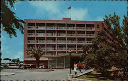The Front Entrance of the Bermudiana Hotel Postcard