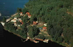 Aerial View of Ogilvie's Portage Lodge Postcard