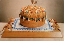 Lasurko's Ukrainian Wedding Cake - Korovaj Postcard