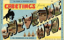 Greetings from Cheyenne Wyoming Postcard