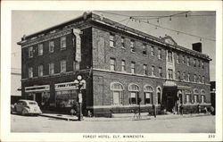 Street View of Forest Hotel Postcard