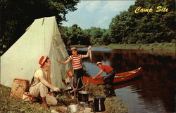 Greetings from Camp Site Postcard