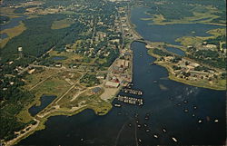 Aerial View of Cape Cod - River and Main Street Wareham, MA Postcard Postcard Postcard