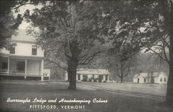 Burroughs Lodge and Housekeeping Cabins Pittsford, VT Postcard Postcard Postcard