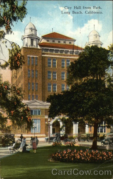 View of City Hall from the Park Long Beach California