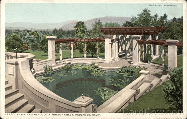Basin and Pergola at Kimberly Crest Redlands California