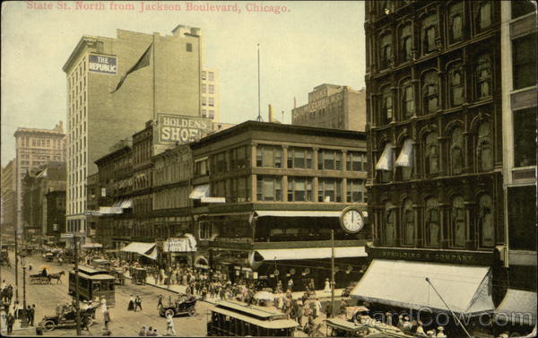 State Street North from Jackson Boulevard Chicago Illinois