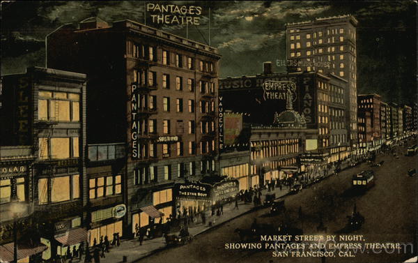 Market Street by Night San Francisco California