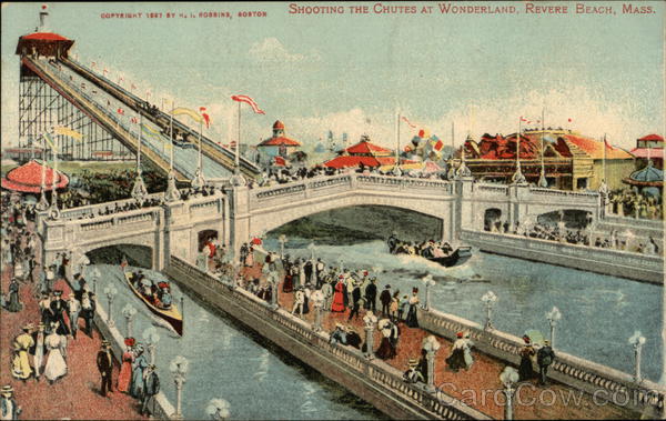 Shooting the Chutes at Wonderland Revere Beach Massachusetts