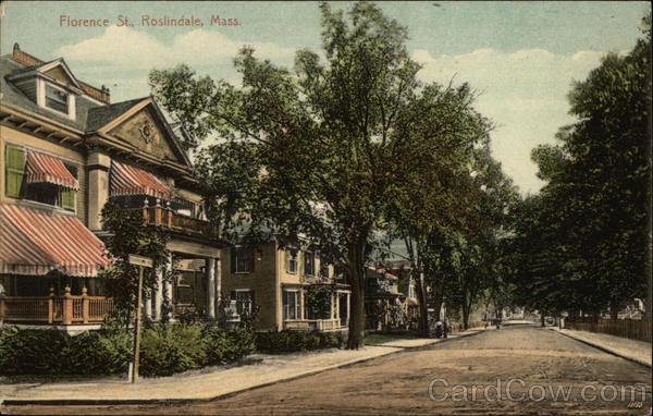 Residential View on Florence Street Roslindale Massachusetts