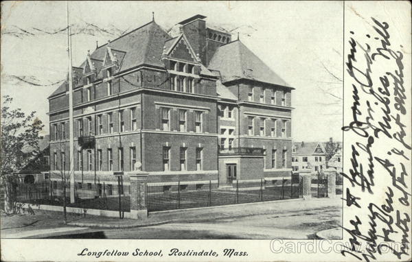 Street View of Longfellow School Roslindale Massachusetts