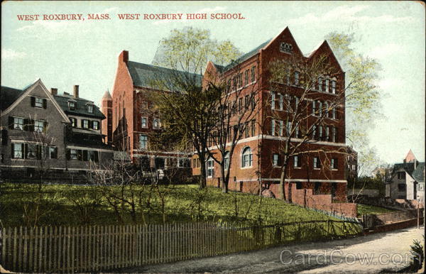 Street View of West Robury High School West Roxbury Massachusetts