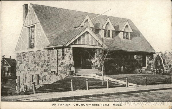 Street View of Unitarian Church Roslindale Massachusetts