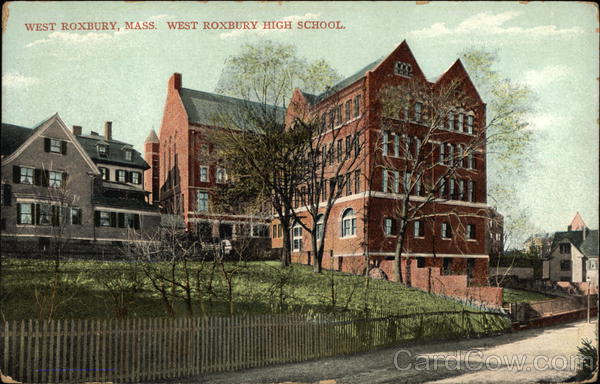 Street View of West Robury High School West Roxbury Massachusetts